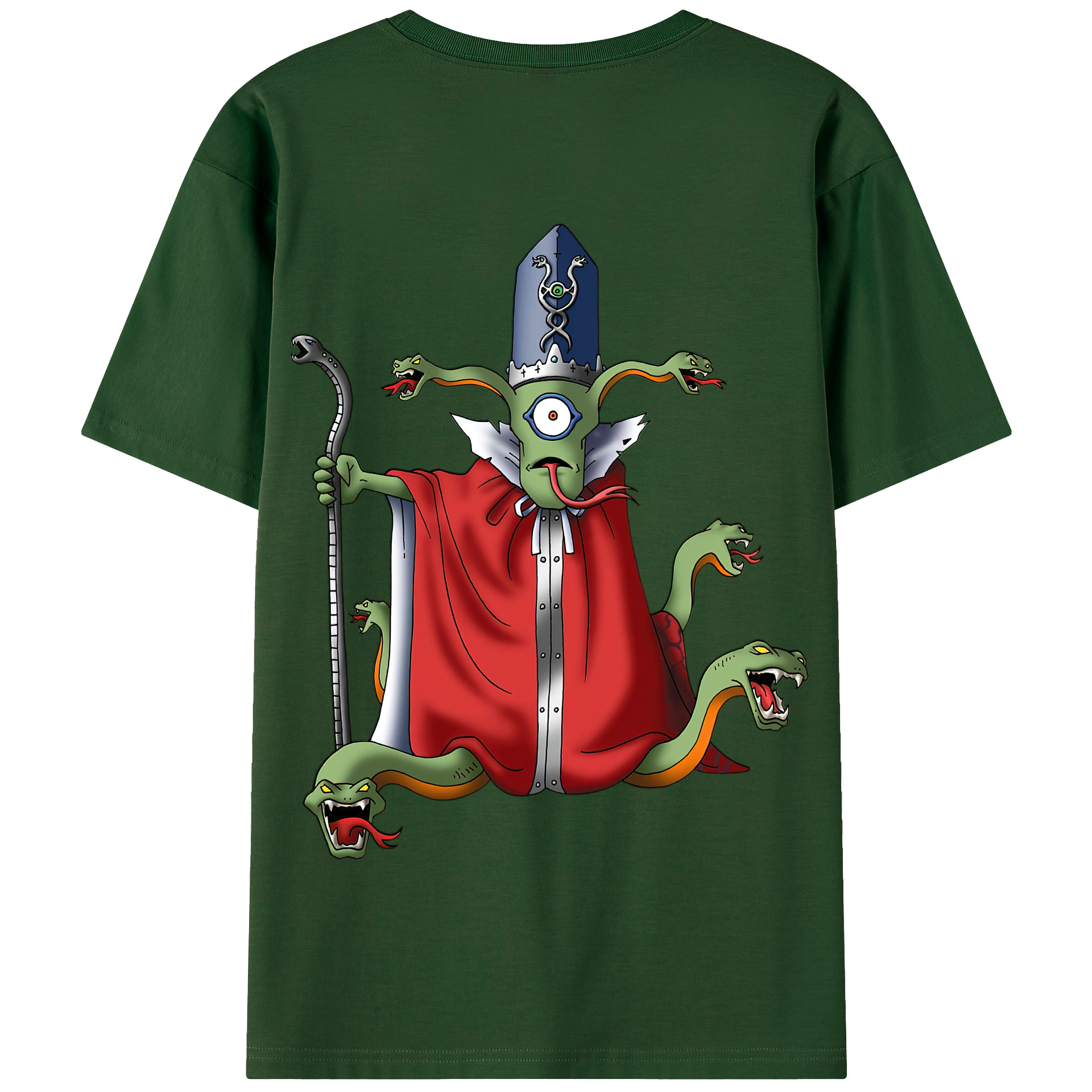 （画像用） ドラゴンクエスト Doragon Kuesuto Dragon Quest 綿100％半袖Tシャツ（背面プリント）